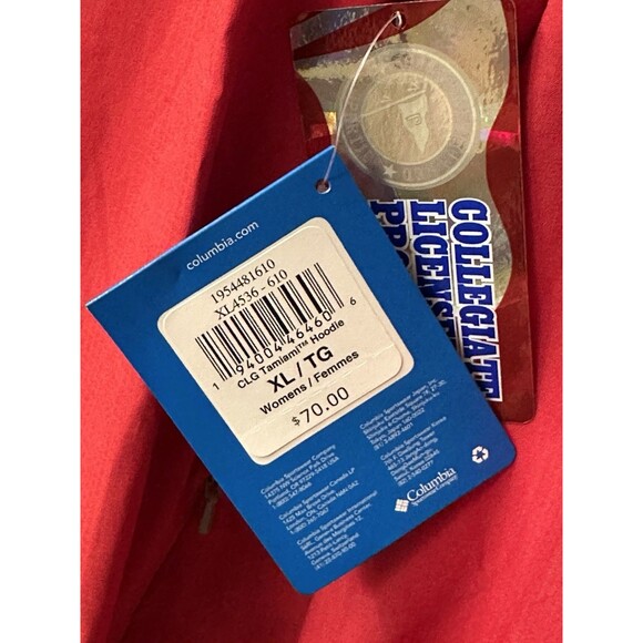 NEW Columbia Womens XL Tamiami Ohio State OSU Windbreaker Hoodie Jacket Red - Picture 9 of 10